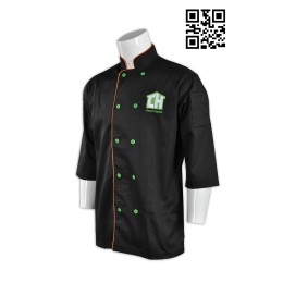 KI080 professional chef uniform india curry 3/4 7‘ sleeve buttons chef kitchen uniform hk supplier  pastry chef uniform  monogrammed chef coat KI080 professional chef uniform india curry 3/4 7‘ sleeve buttons chef kitchen uniform hk supplier  pastry chef uniform  monogrammed chef coat
